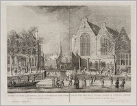 KG 07654
<br/>
Gezicht op de Lutherse Oude Kerk vanaf het Singel
<br/>
<em>Schouten, Hermanus Petrus (1747-1822)</em>